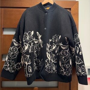 STINE GOYA Black and White Floral Jacket